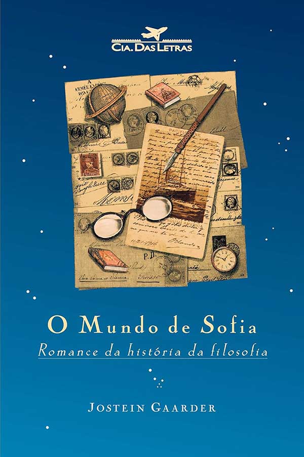 Livro O Mundo de Sofia (capa azul): Jostein Gaarder