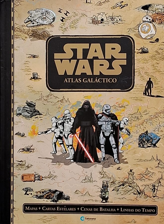 Atlas Galáctico Star Wars,  publicado pela Editora Culturama. Livro escrito por Emil Fortune e ilustrações por Tim McDonagh.