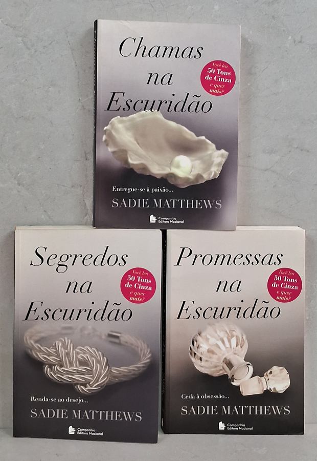 Trilogia After Dark completa, de Sadie Matthews, com Chamas, Segredos e Promessas na Escuridão.