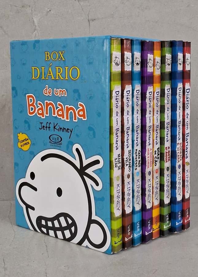 Diariobananabox8vols – Sebo & Livraria Box Diário de uma Banana com 8 livros de Jeff Kinney