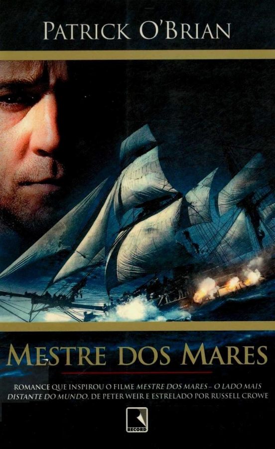 Livro Mestre dos Mares, de Patrick O’Brian, livro usado de ficção histórica e aventura naval com Jack Aubrey e Stephen Maturin.