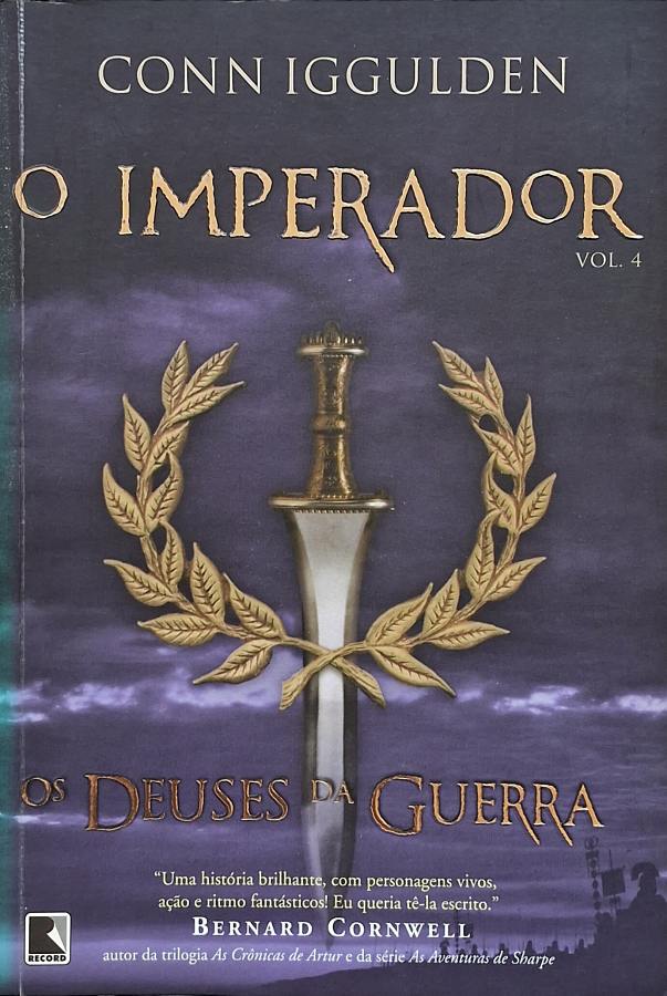 Livro Os Deuses da Guerra, de Conn Iggulden, quarto volume da série O Imperador. Romance histórico sobre Júlio César, Roma Antiga e a guerra civil.