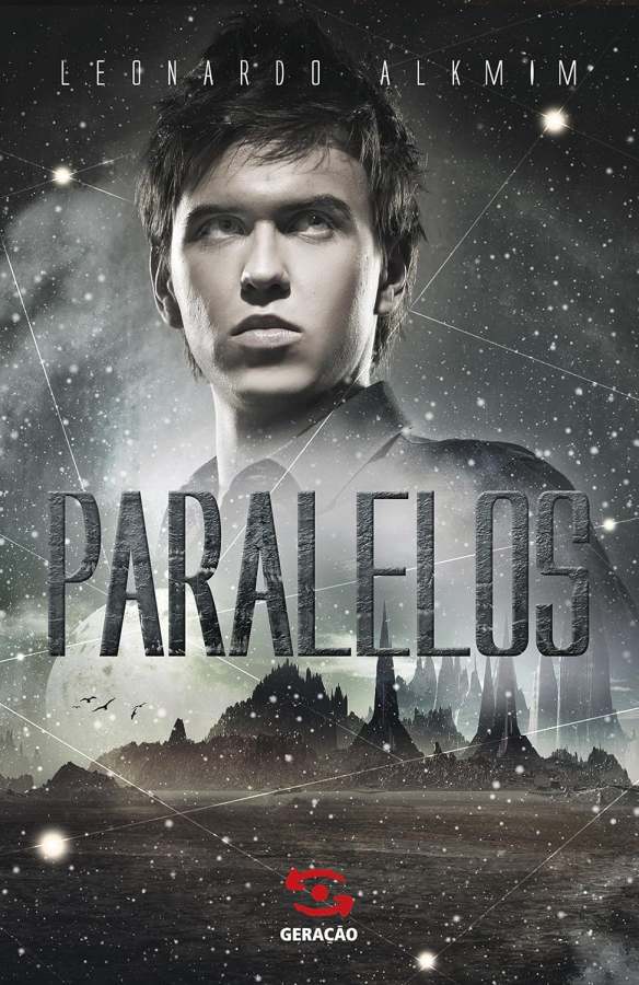 Livro Paralelos, de Leonardo Alkmim, livro usado de ficção fantástica sobre dimensões paralelas, destino, espiritualidade e vida após a morte.