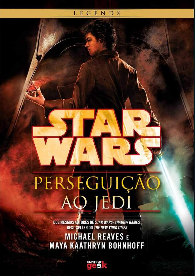 Livro Star Wars: Perseguição ao Jedi  por Michael Reaves e Maya Kaathryn Bohnhoff. 