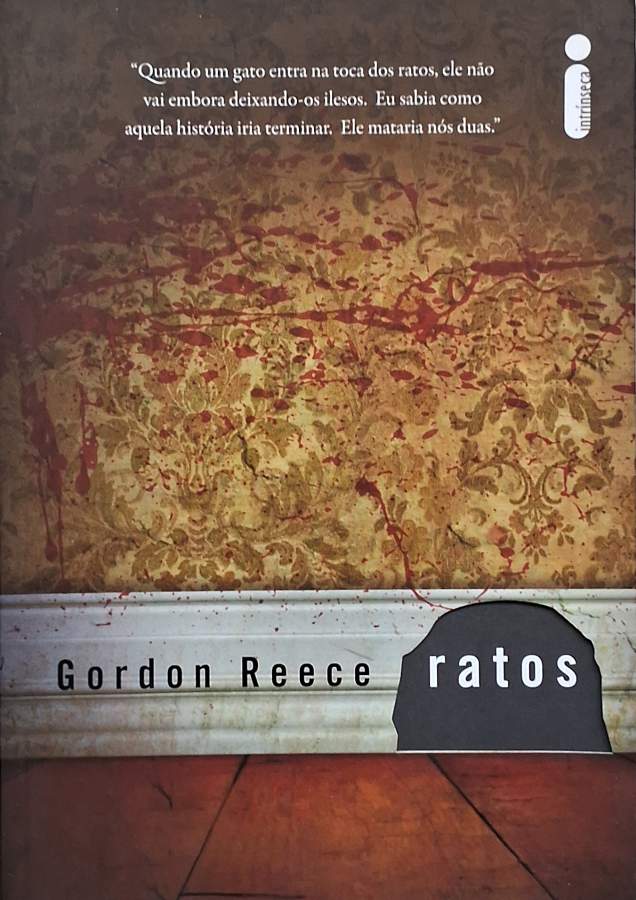 Livro Ratos, de Gordon Reece, um suspense psicológico sobre medo, violência, vingança e sobrevivência. Livro usado é no Sebo & Livraria.
