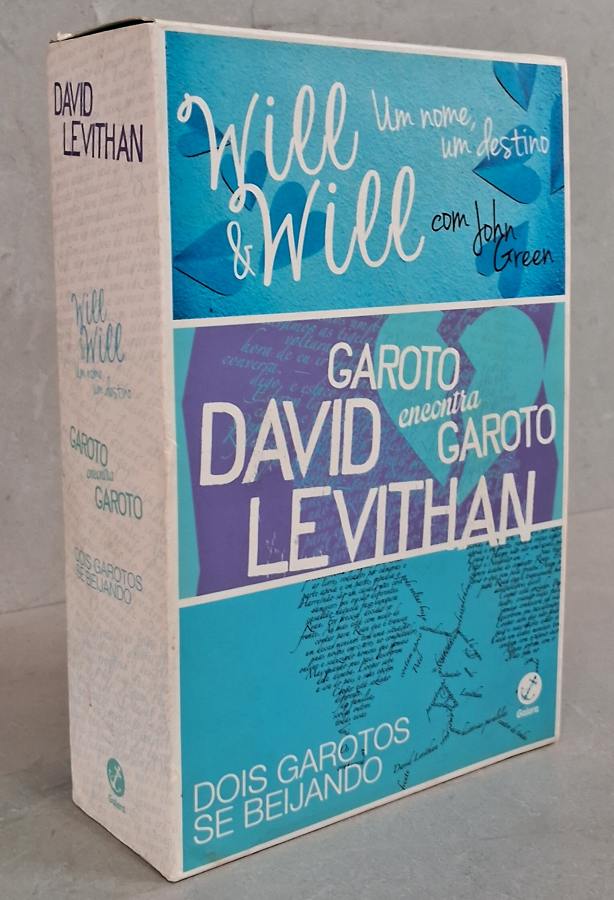 Box David Levithan com Will & Will, Garoto Encontra Garoto e Dois Garotos se Beijando. Três obras marcantes publicadas pela Galera Record.