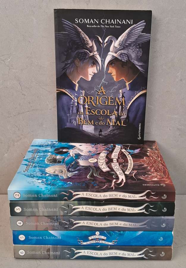 Série Escola do Bem e do Mal, de Soman Chainani, completa com 6 livros de fantasia juvenil, magia, aventura, amizade e contos de fadas.