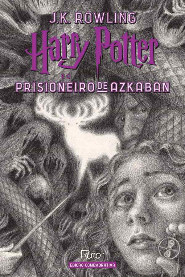 Livro Harry Potter e o Prisioneiro de Azkaban, de J.K. Rowling, em edição comemorativa de 20 anos, capa dura, publicada pela Editora Rocco.