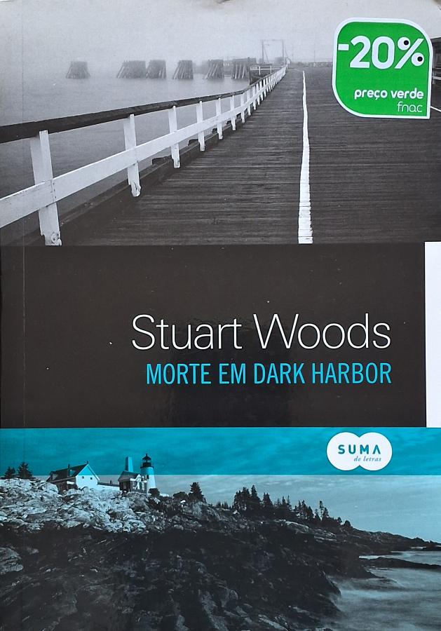 Livro Morte em Dark Harbor, de Stuart Woods. Suspense policial com Stone Barrington, investigação, mistério e reviravoltas.