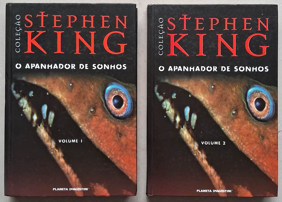 O Apanhador de Sonhos, de Stephen King, obra completa em 2 volumes, capa dura, Editora Planeta DeAgostini. Terror, suspense e ficção científica.