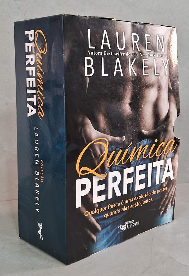 Box Química Perfeita, de Lauren Blakely, com 4 romances: Bem Safado, Big Rock, Mister O e Pacote Completo. Edição da Faro Editorial.