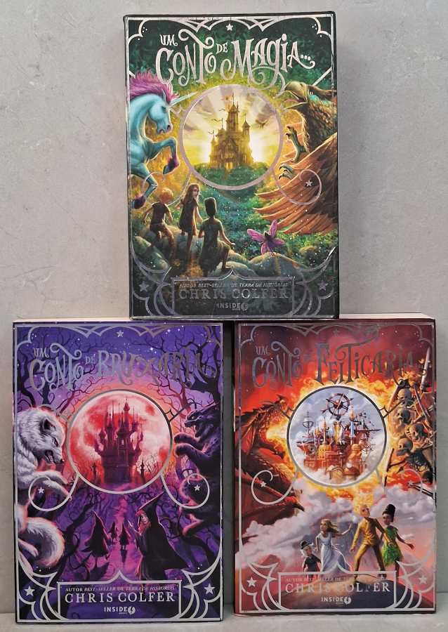 Série Um Conto de Magia, de Chris Colfer, com três livros de fantasia, aventura, amizade e encantamento no universo de Terra de Histórias.